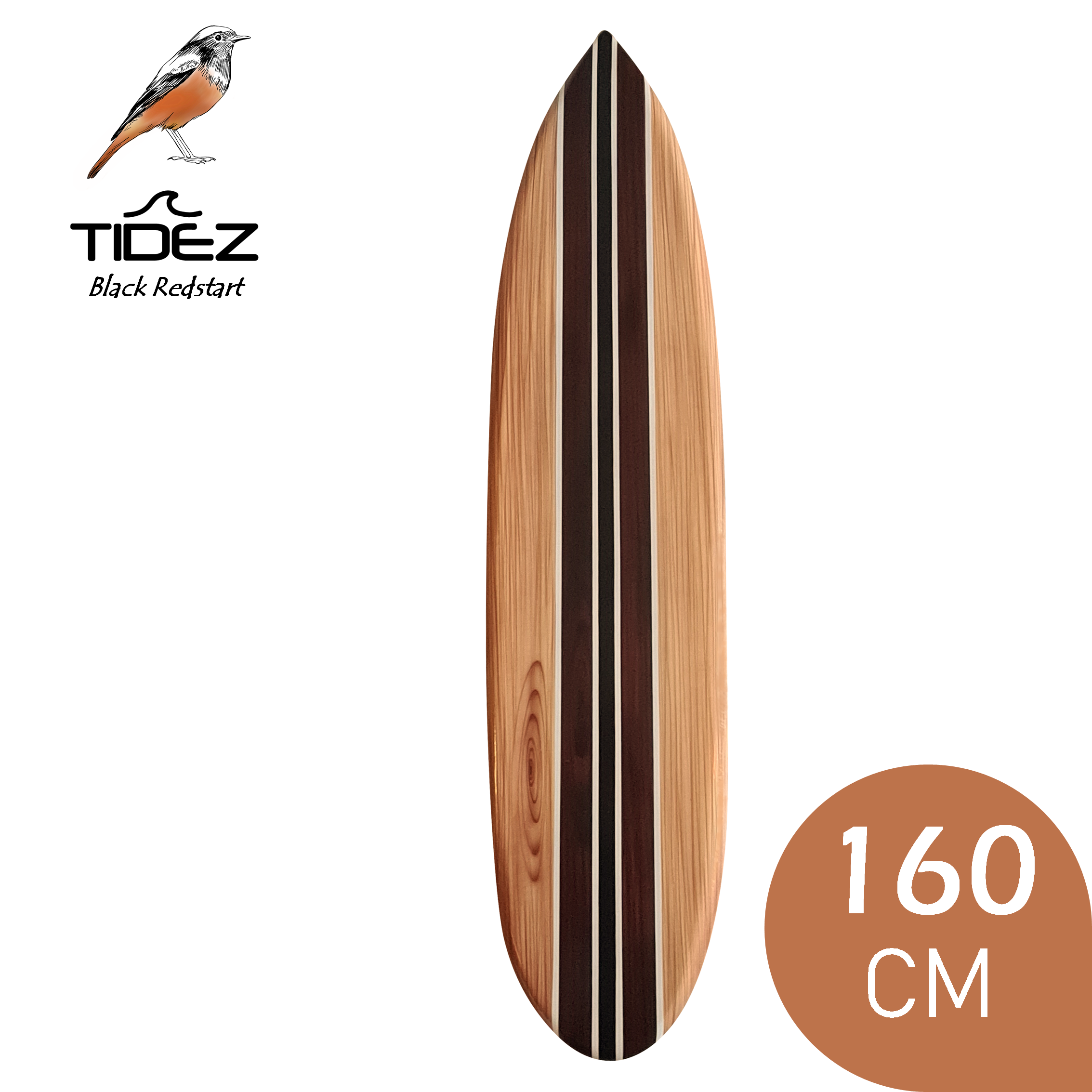 Tabla de «surf» de madera y metal 110x27cm – 169386 – L'instant déco