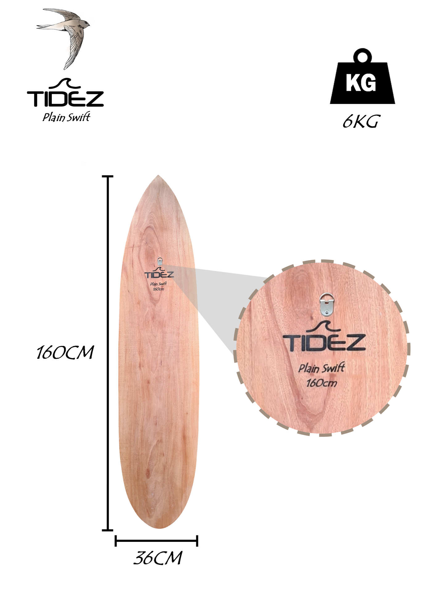 Tidez Plain Swift 160cm